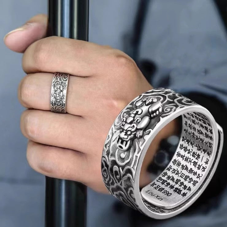 Feng Shui Pixi Auspicious Cloud Ring - Wealth and Protection