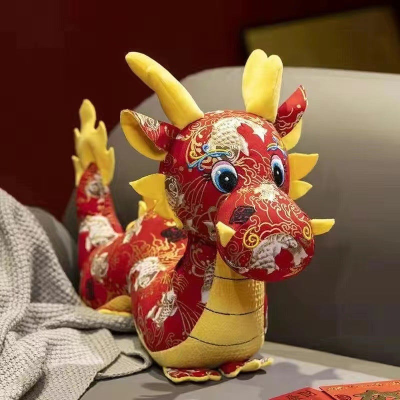 Dragon Year Mascot Doll Flower Cloth