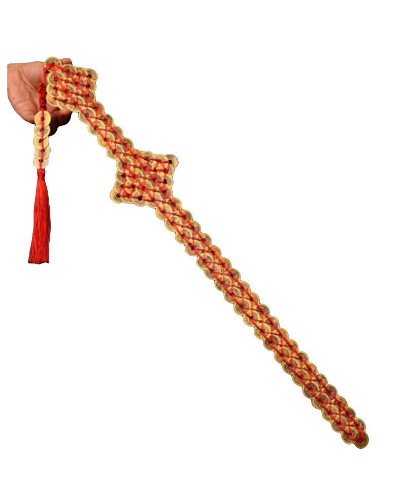 Copper Coin Sword Pendant, Five Emperors' Coin Sword, Good Luck Sword, Feng Shui Sword