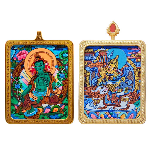 Hand-painted Thangka of the Four-Armed Guan Yin
