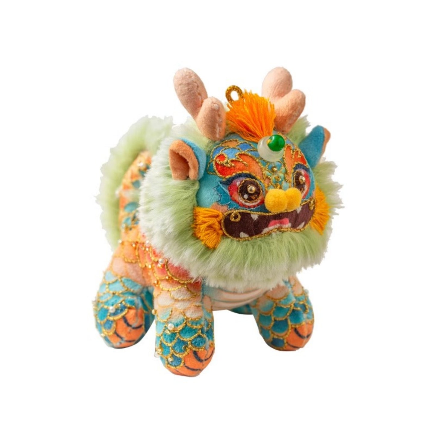 Hand Embroidered Kirin - Good Luck and Ruyi