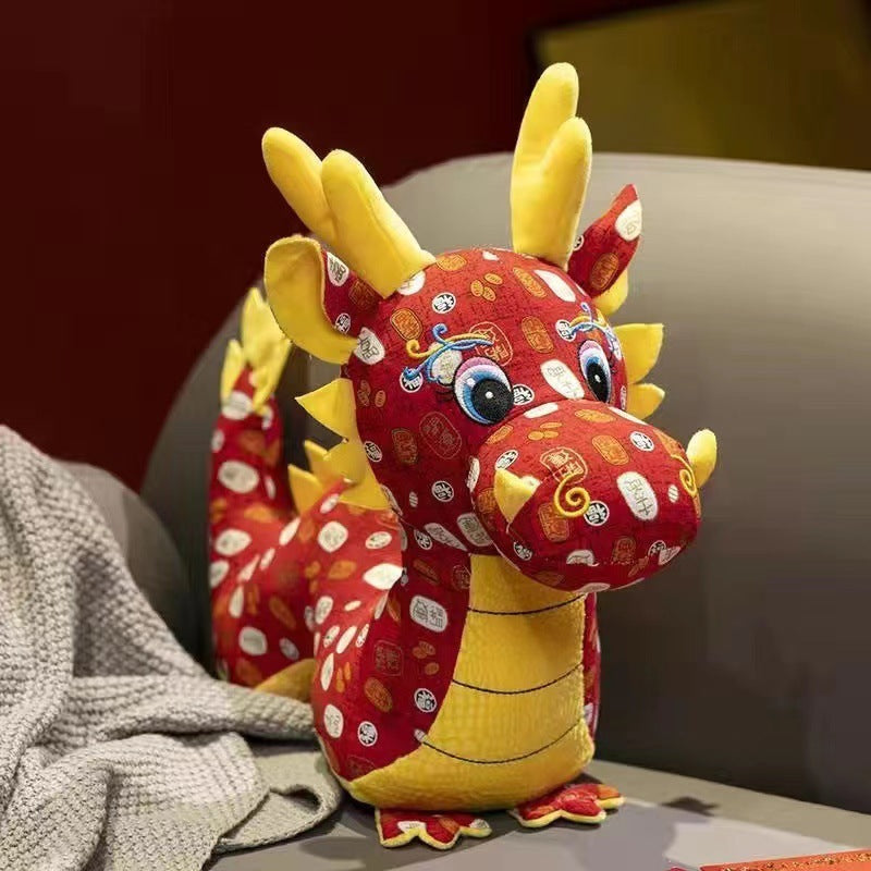 Dragon Year Mascot Doll Flower Cloth